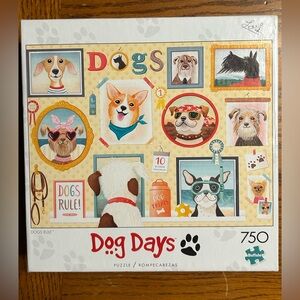 Dog Days 750-Piece Jigsaw Puzzle - 1 piece missing